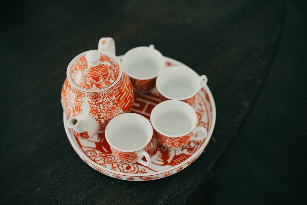 双喜字精品茶具套组